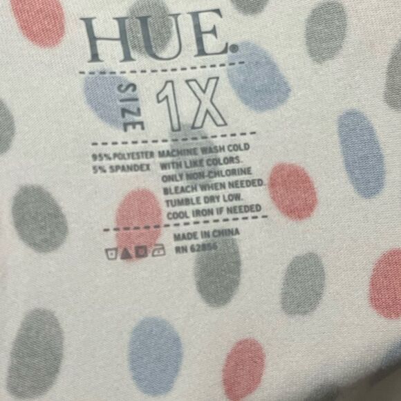 HUE Women’s Colorful Polka Dot Women’s  Pajamas Sleep Pants, Size 1X, NWT - Picture 7 of 10